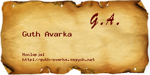Guth Avarka névjegykártya